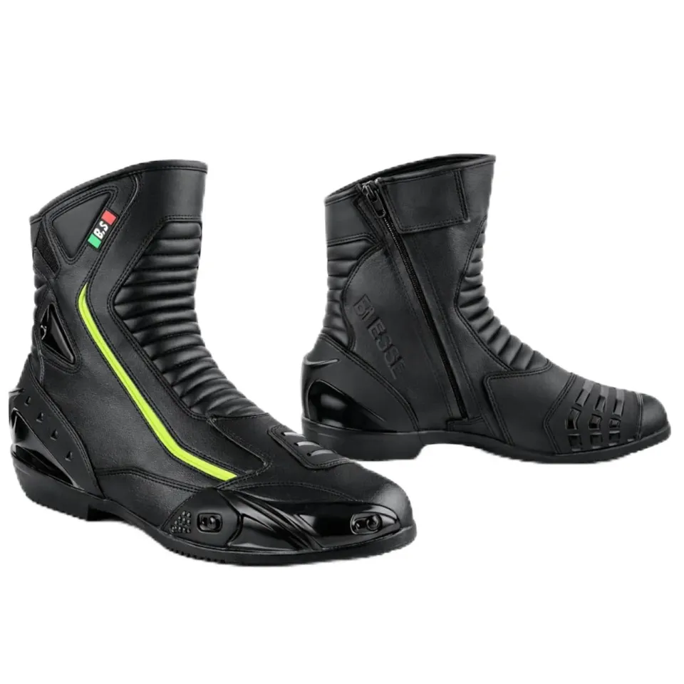 Bi Esse Stivali Moto Pelle Impermeabili 44 EU Neri