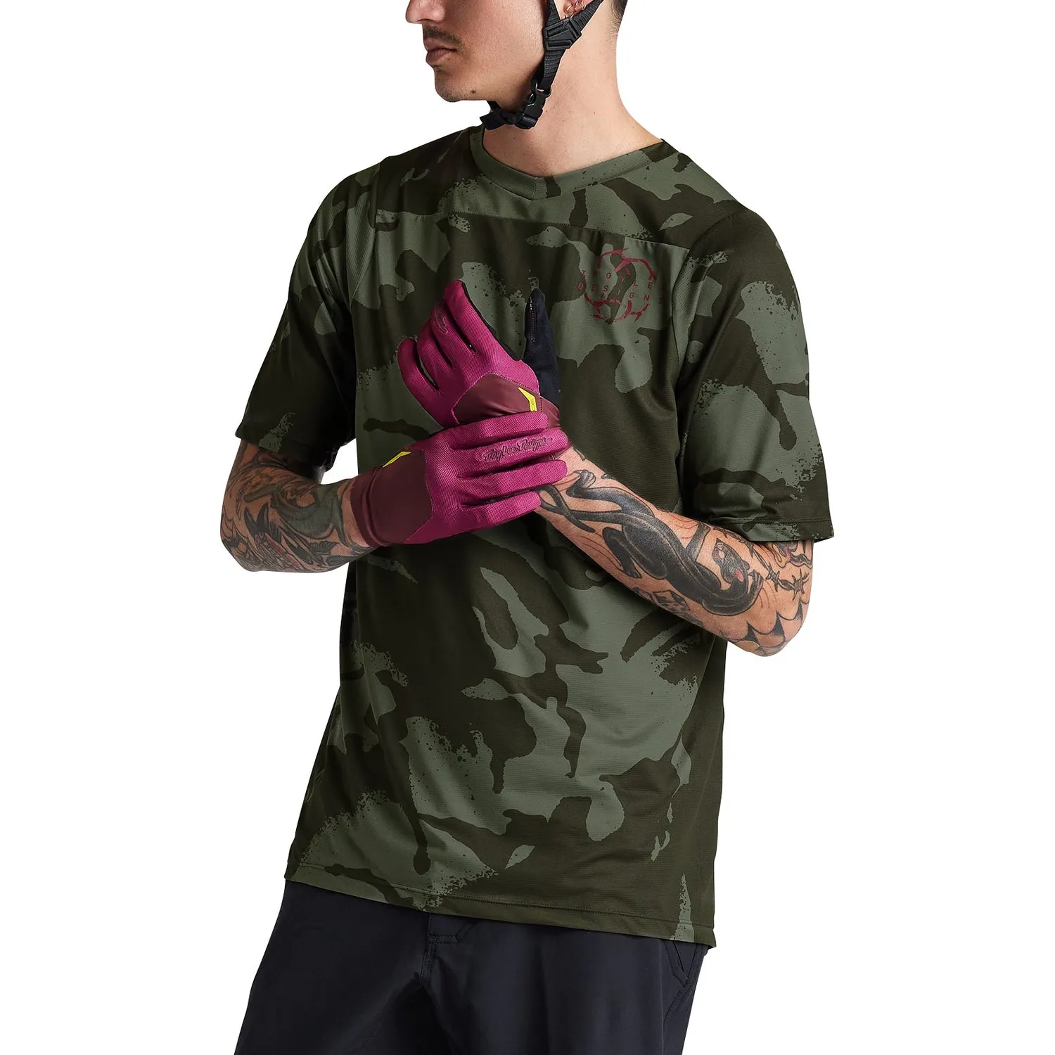 Troy Lee Designs Skyline Shadow Camo maglia mtb Olive