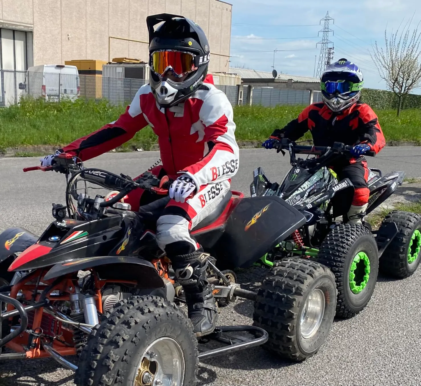 Bi Esse tuta minimoto bambino pelle protezioni complete