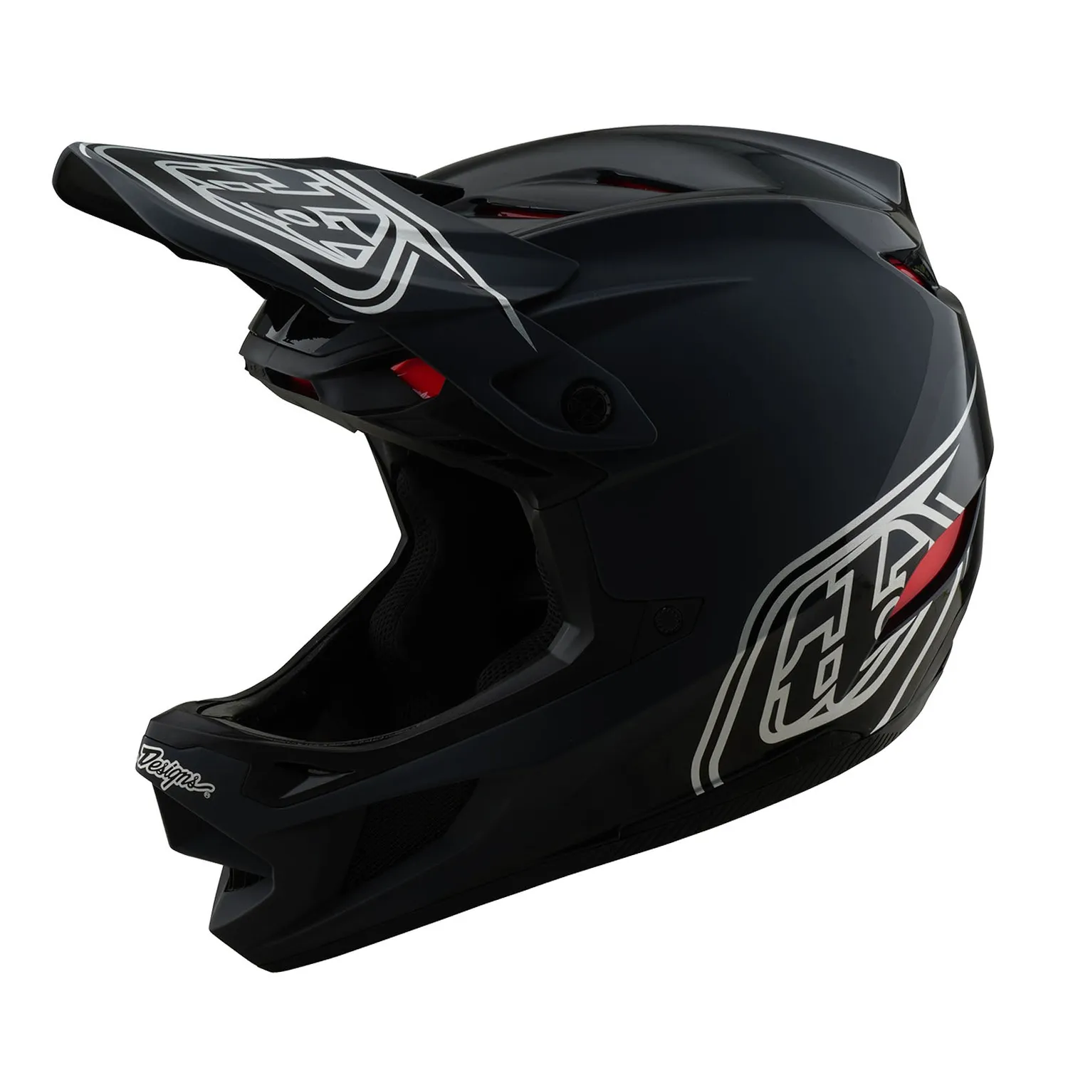Troy Lee Designs D4 Shadow Black casco integrale nero MIPS