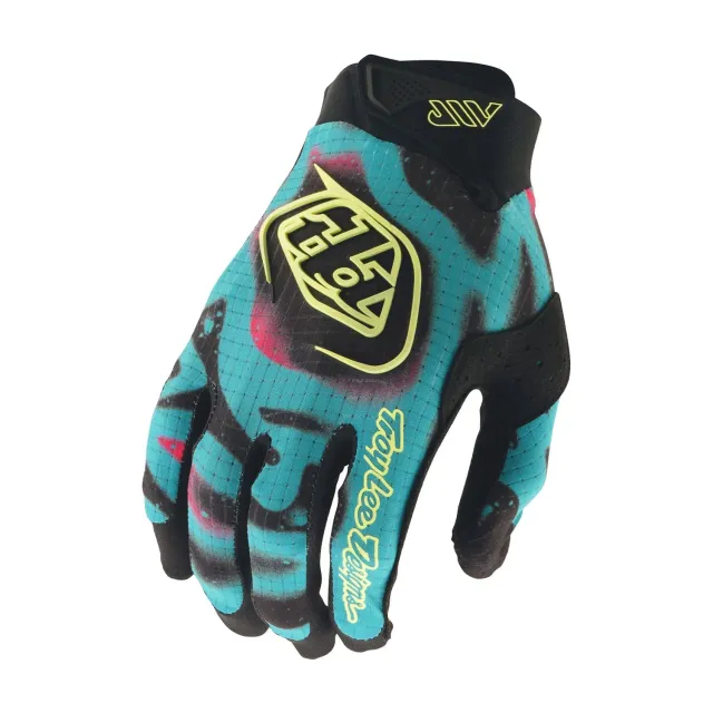 Troy Lee Designs Air guanti moto nero giallo fluo