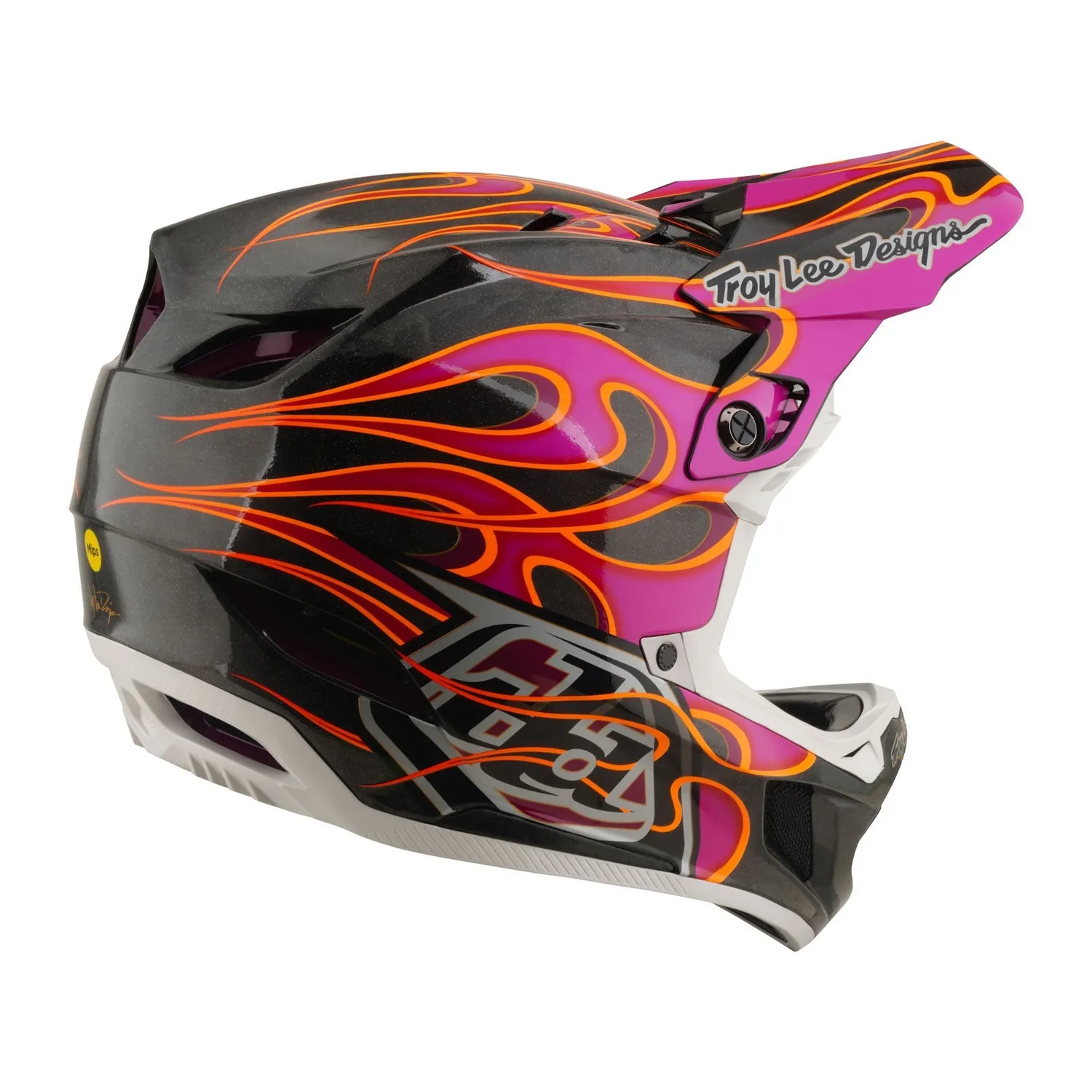 Troy Lee Designs D4 Carbon Casco Integrale Carbon Magenta