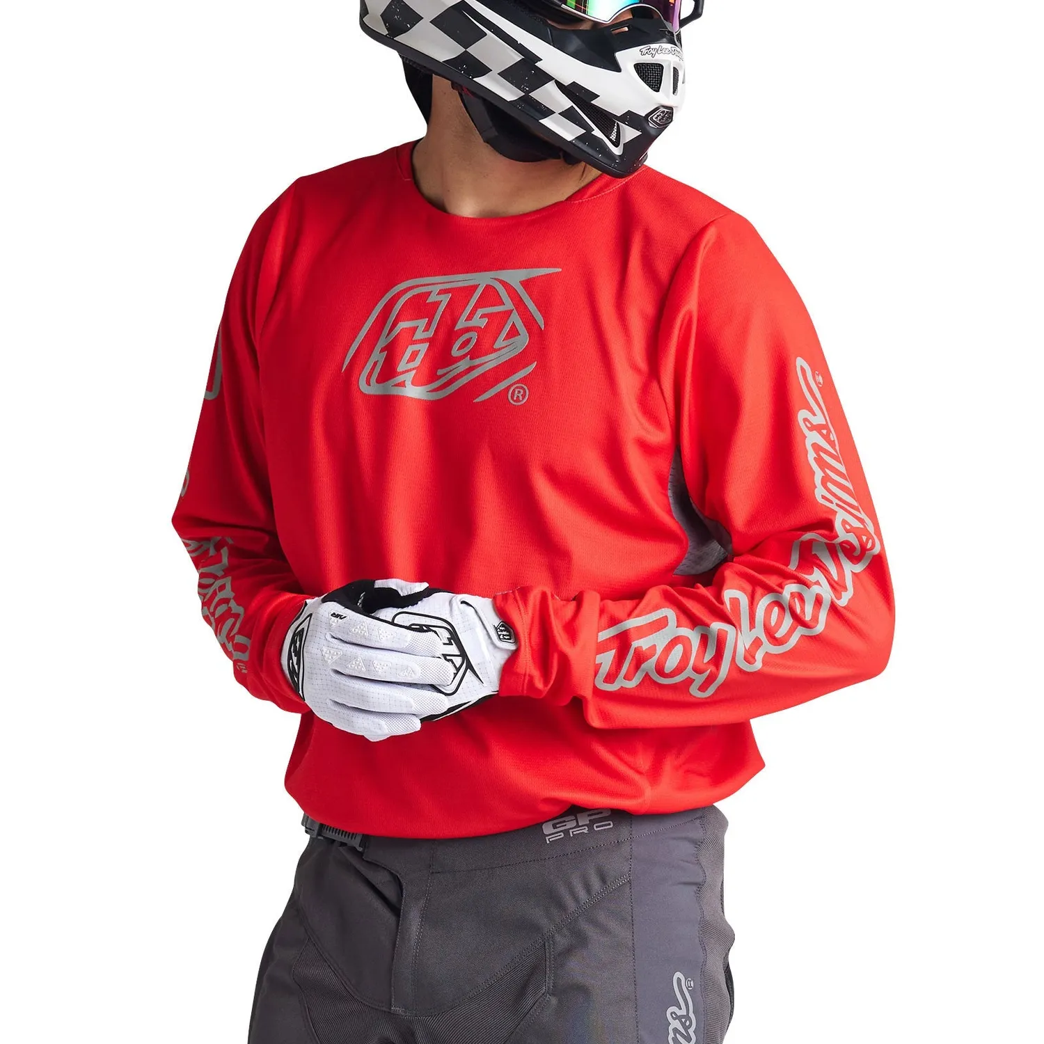 Troy Lee Designs GP Pro Icon maglia cross rosso grigio