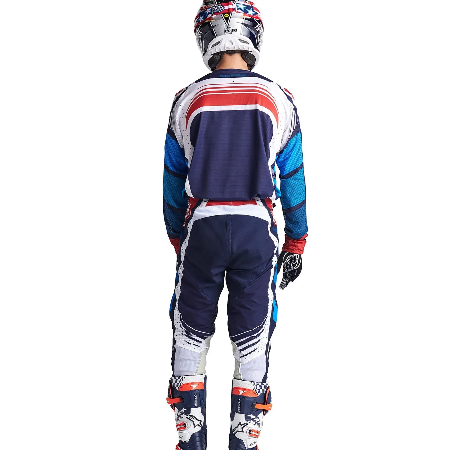 Troy Lee Designs SE Pro maglia moto Wavez Navy Red