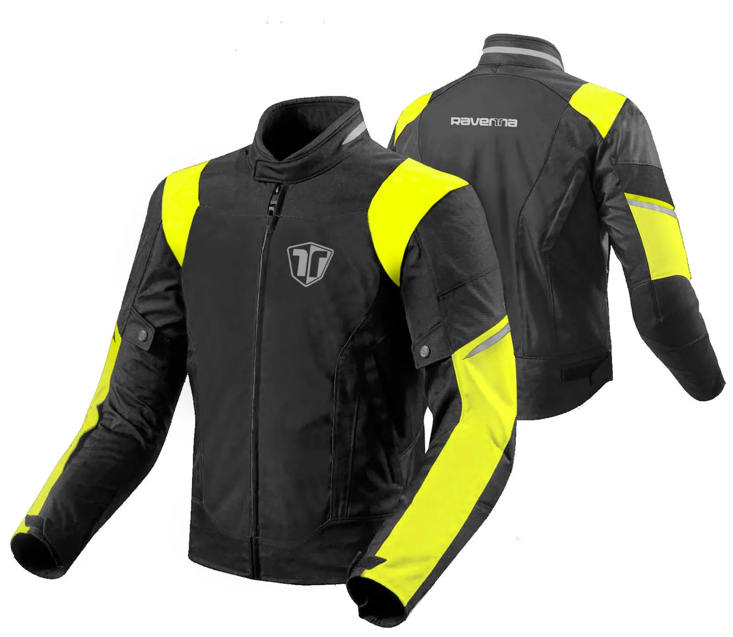 Ravenna 4 Season giacca moto nera gialla impermeabile