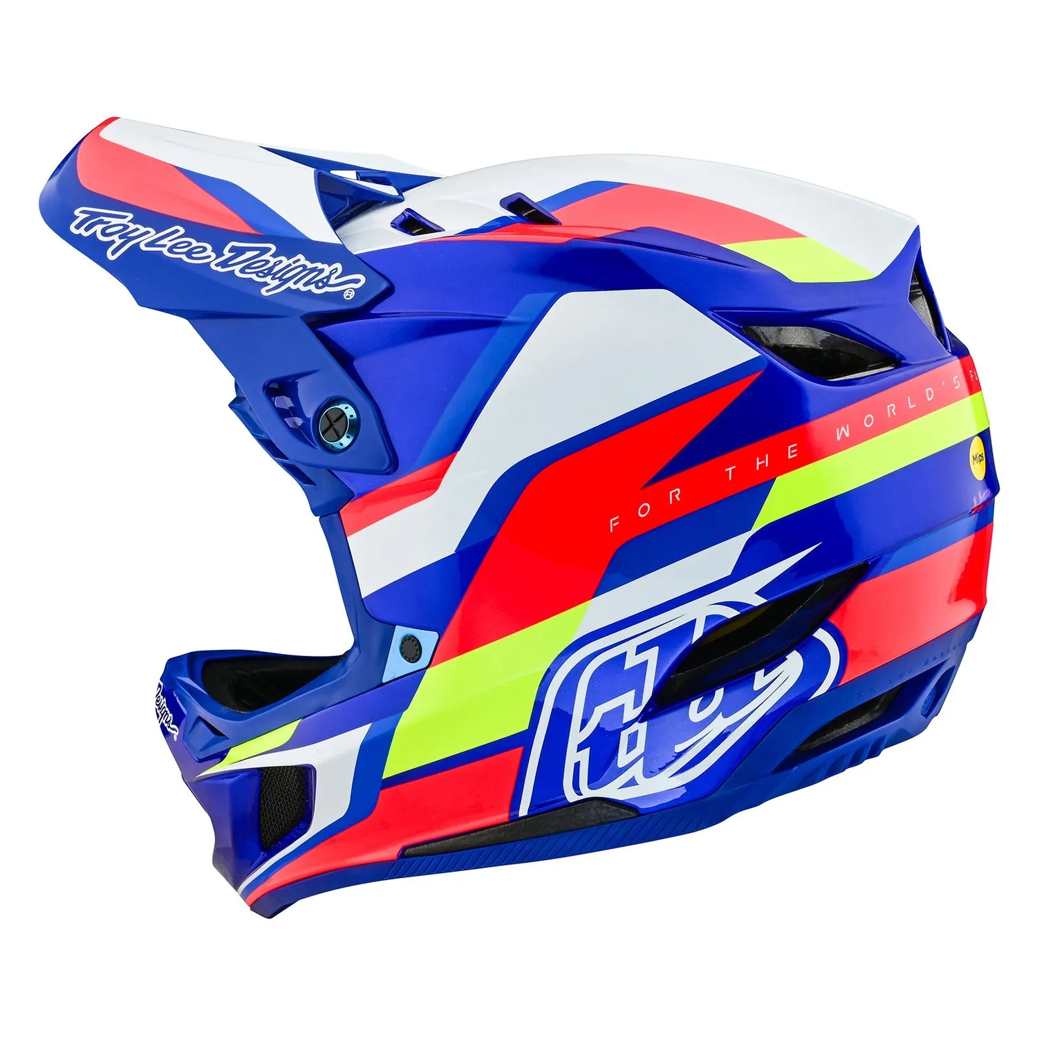 Troy Lee Designs D4 Omega casco bici bianco blu