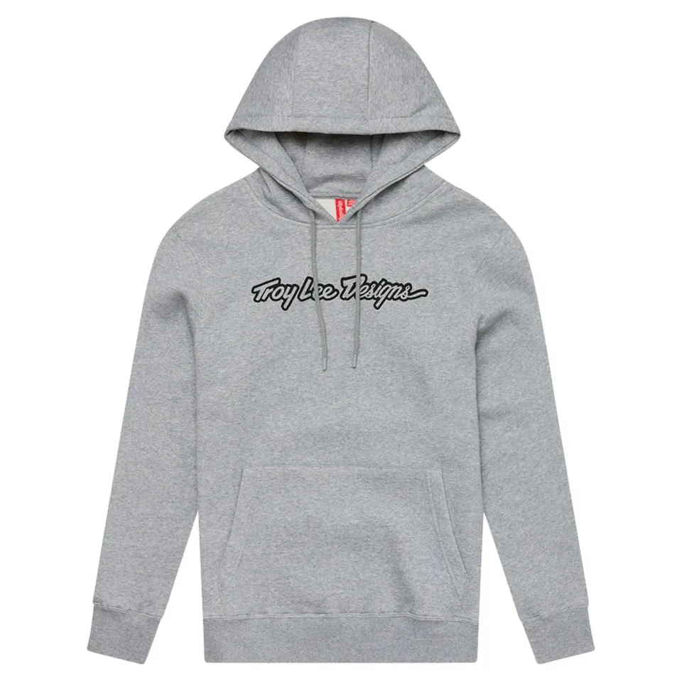 Troy Lee Designs Signature felpa cappuccio grigia uomo