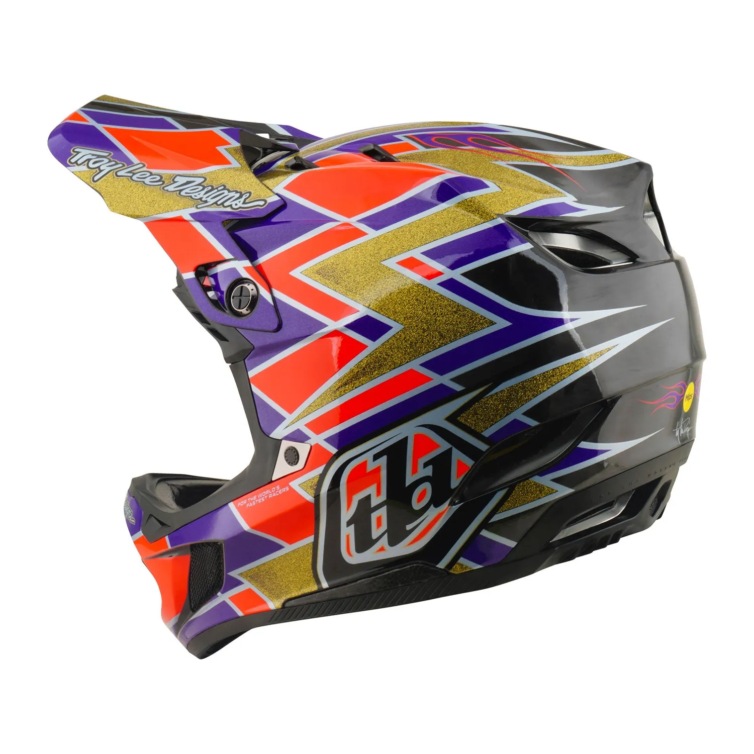 Troy Lee Designs D4 Carbon casco bici viola MIPS integrale