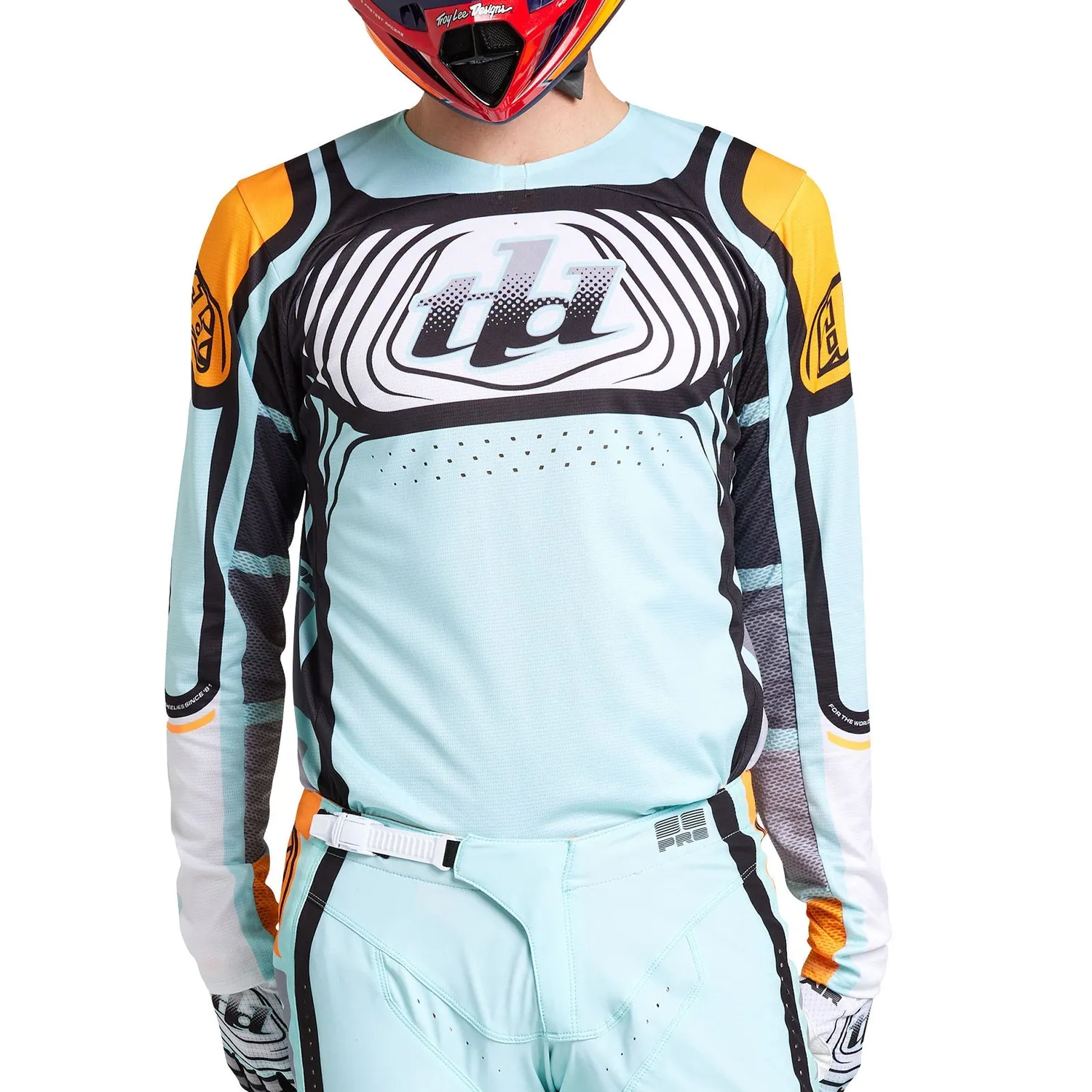Troy Lee Designs SE Pro Wavez maglia moto bleached aqua ventilata
