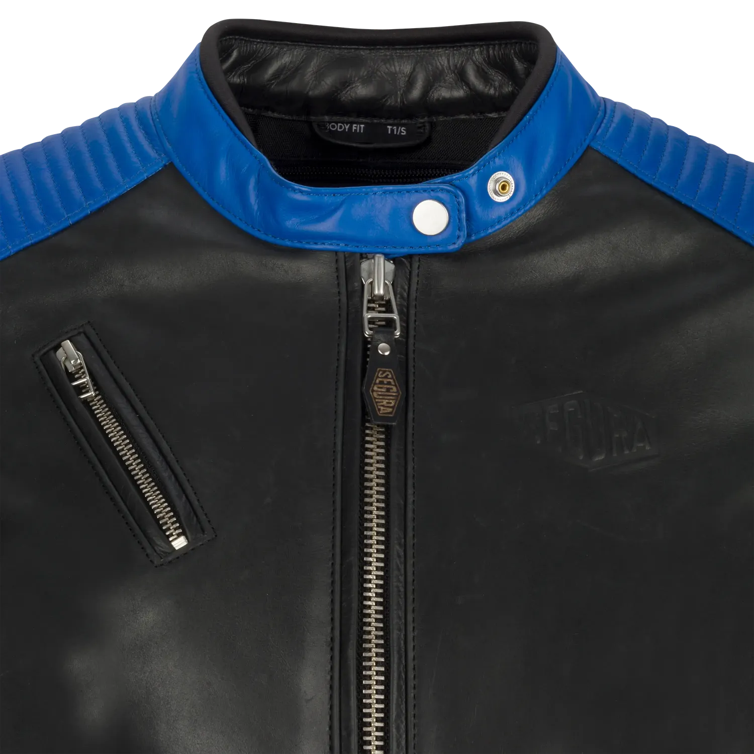 Segura Lady Romeo giacca moto donna pelle nero blu
