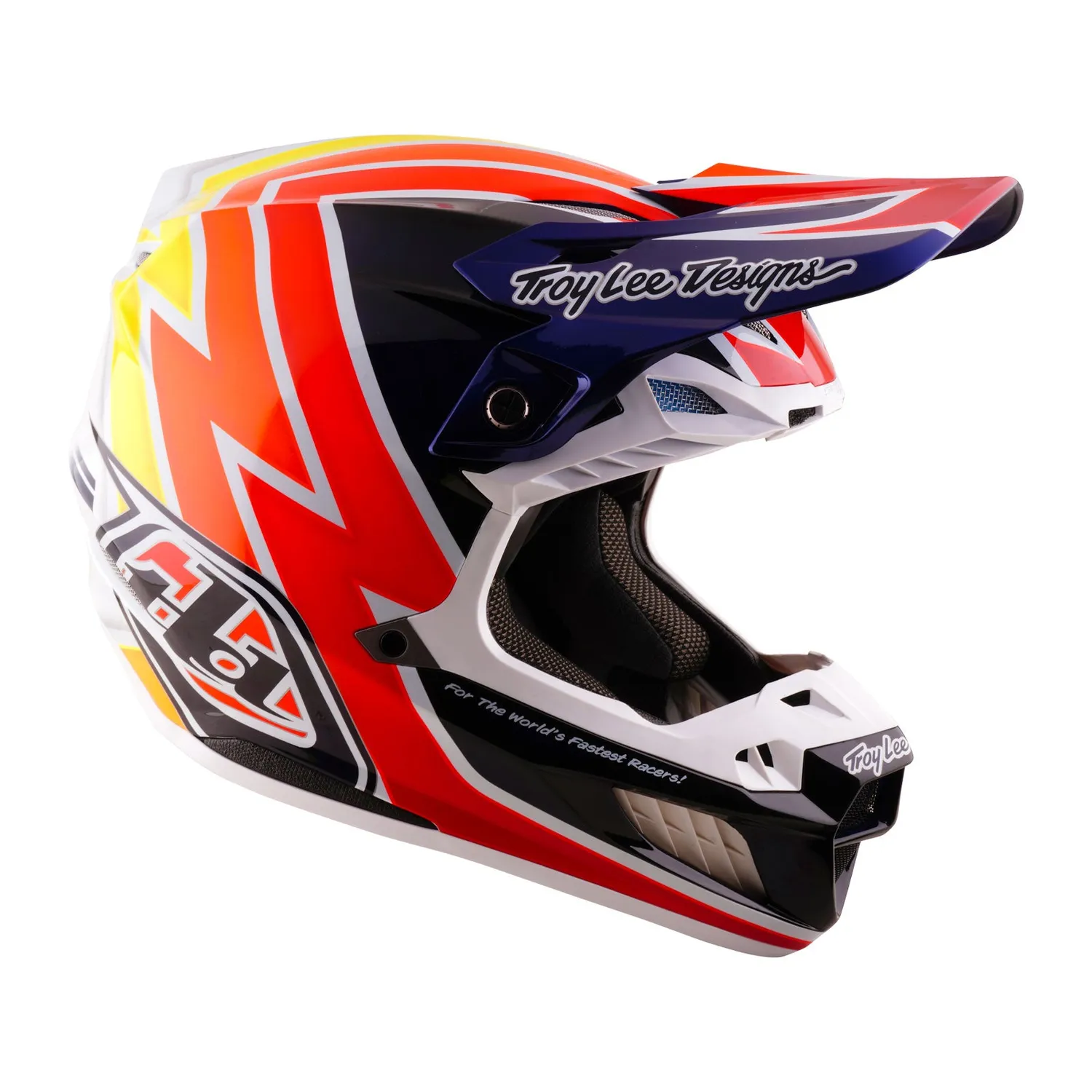 Troy Lee Designs SE5 Carbon casco moto navy white Mips