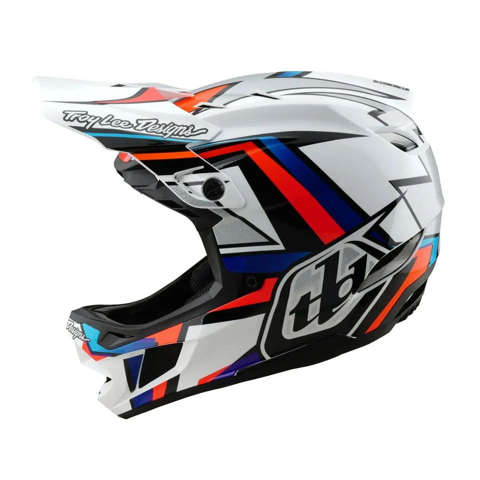 Troy Lee Designs D4 Composite MIPS casco MTB Bianco Argento