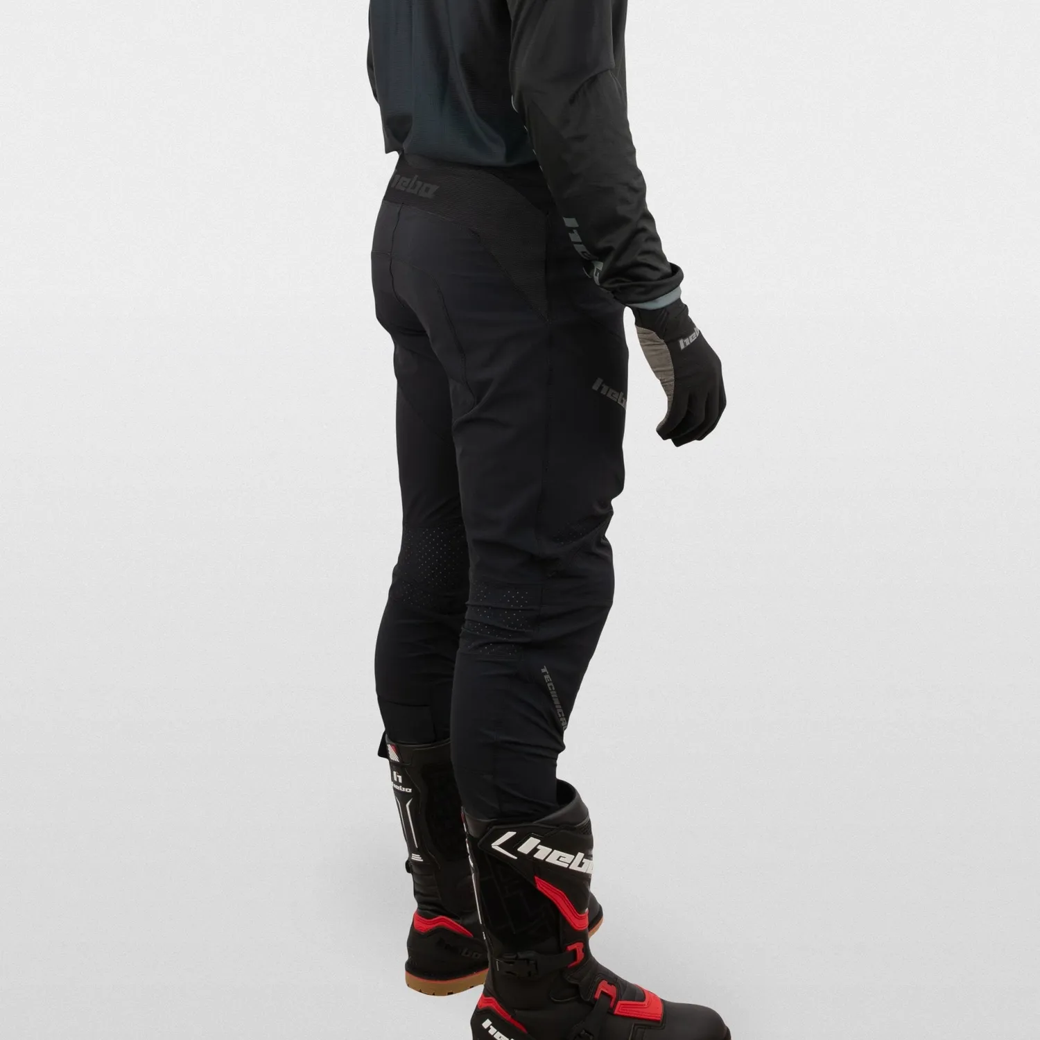 Hebo Tech Pants pantaloni trial neri protezioni L2