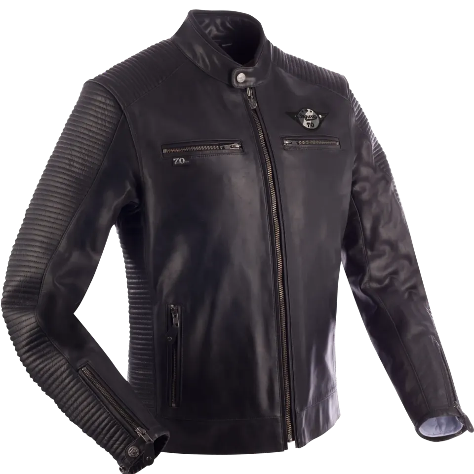 Segura Riverton giacca moto uomo nero pelle retro