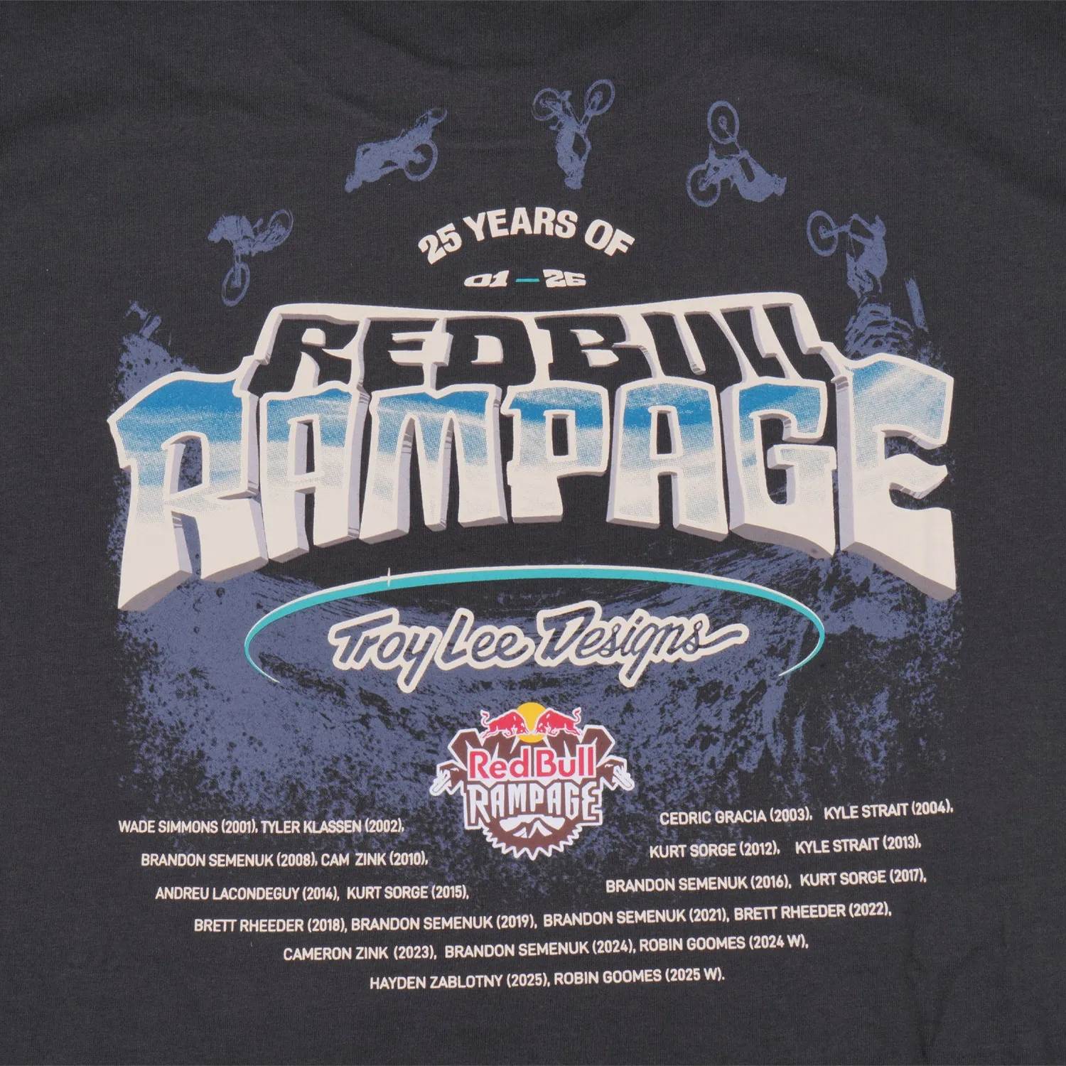 Troy Lee Designs Rampage Canyon Gap t-shirt Carbon Red Bull