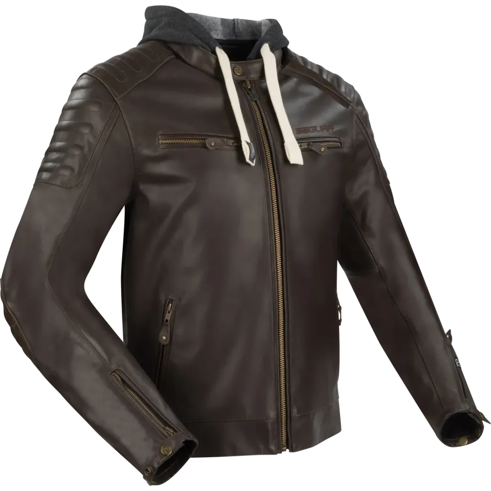 Segura Challenger giacca moto uomo marrone pelle