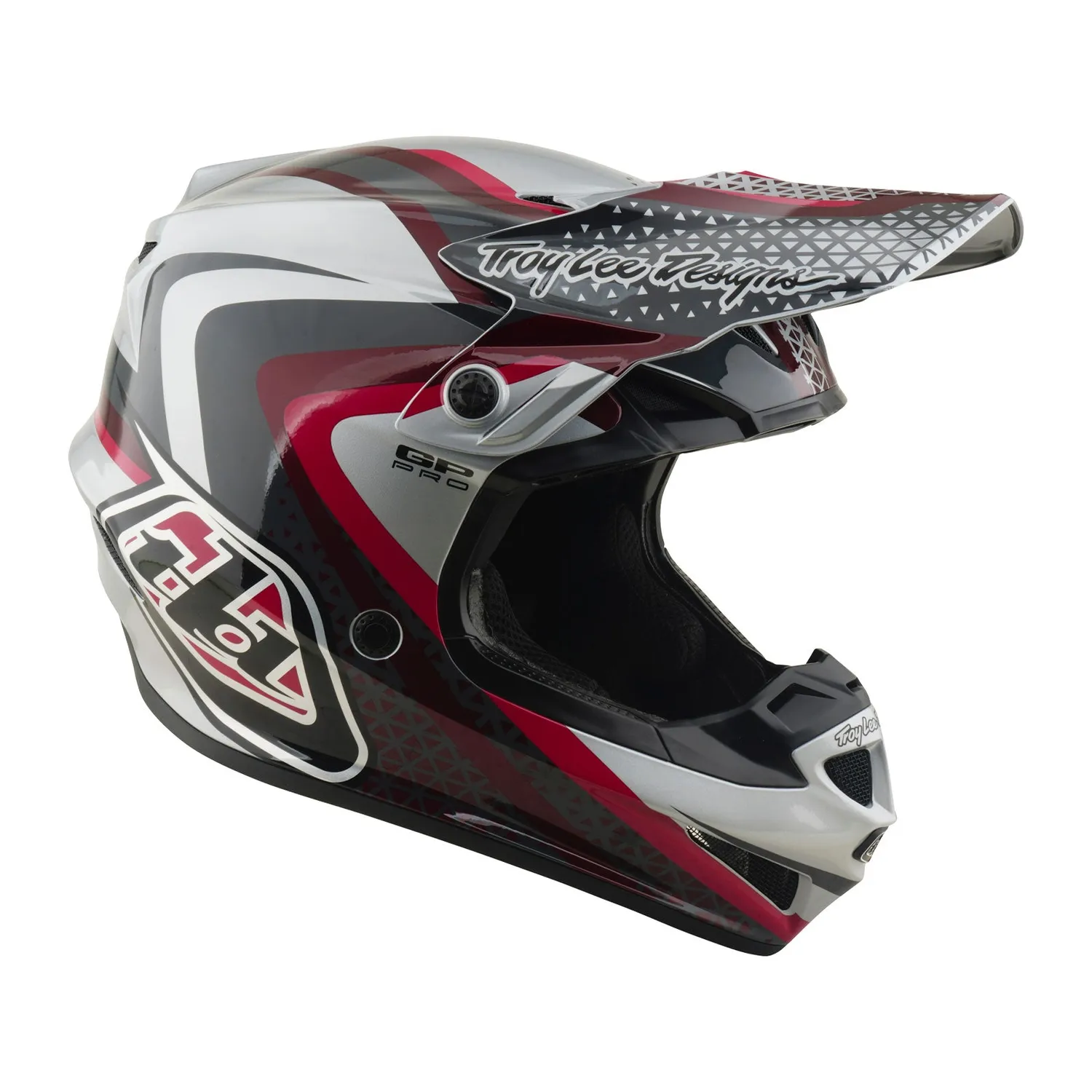 Troy Lee Designs GP Pro Slides Casco Motocross Grigio MIPS