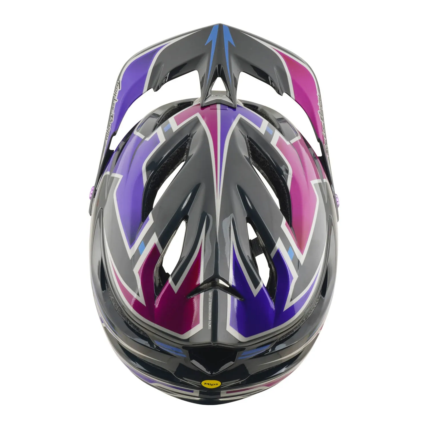 Troy Lee Designs A3 Mask Casco Bici Black Purple con MIPS