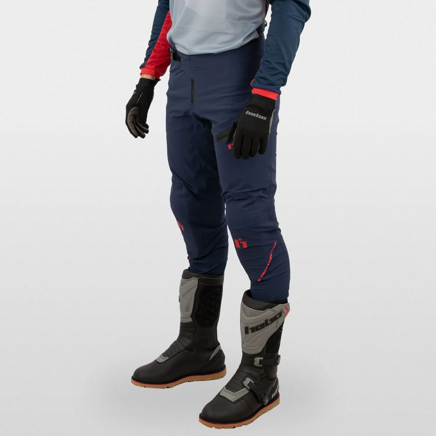 Hebo Tech HE3250A pantaloni trial blu con protezioni