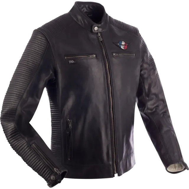 Segura Riverton Noir giacca moto pelle stile retro