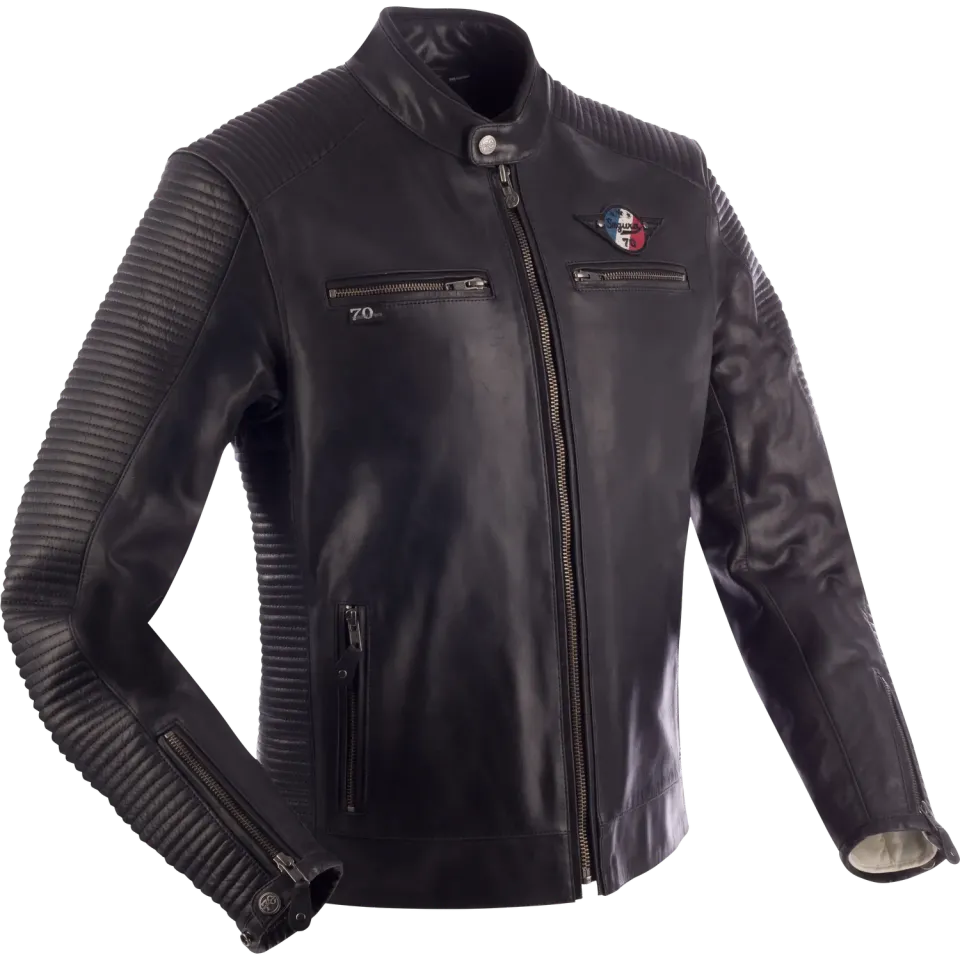 Segura Riverton Noir giacca moto pelle stile retro