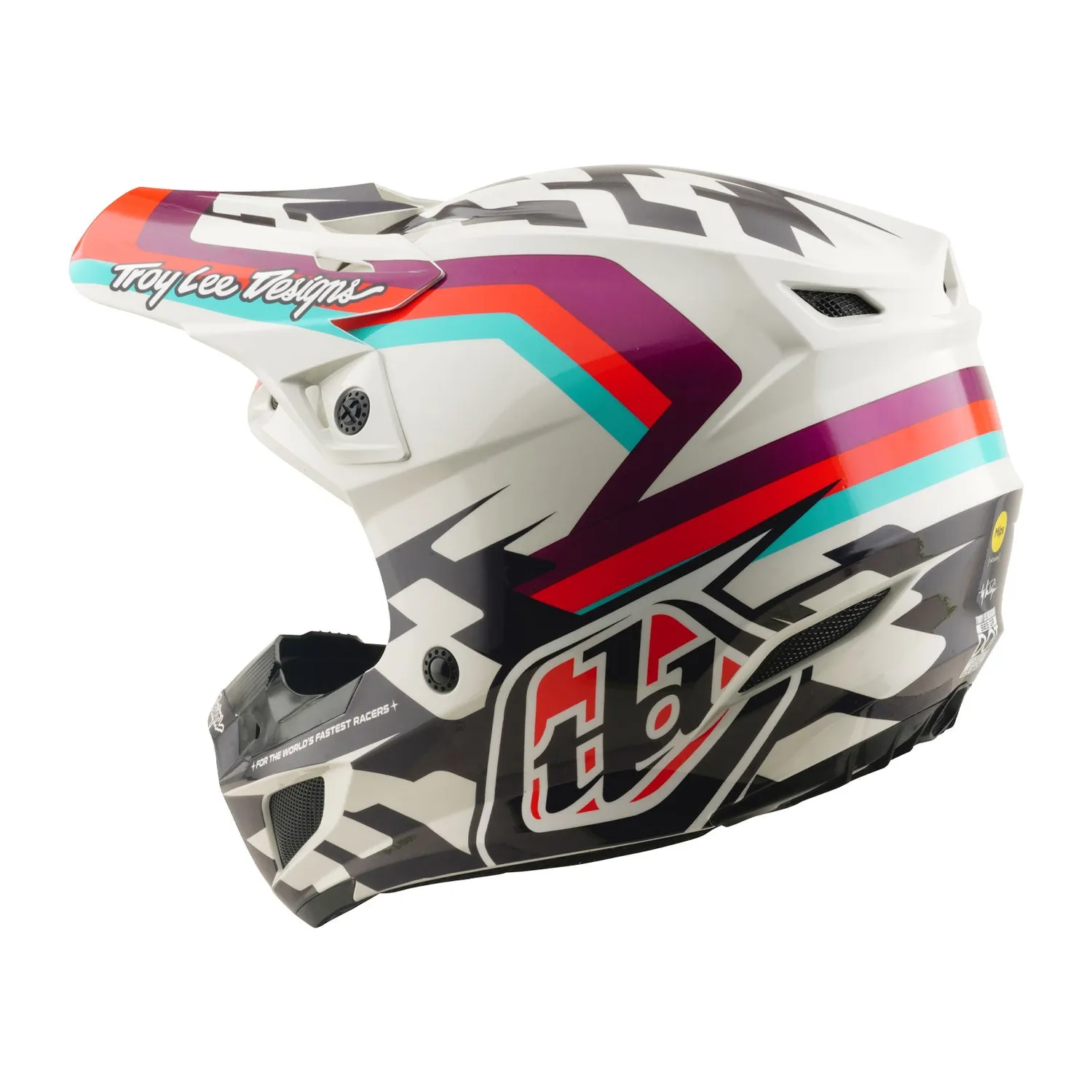 Troy Lee Designs SE5 Polycarbonate casco moto viola MIPS