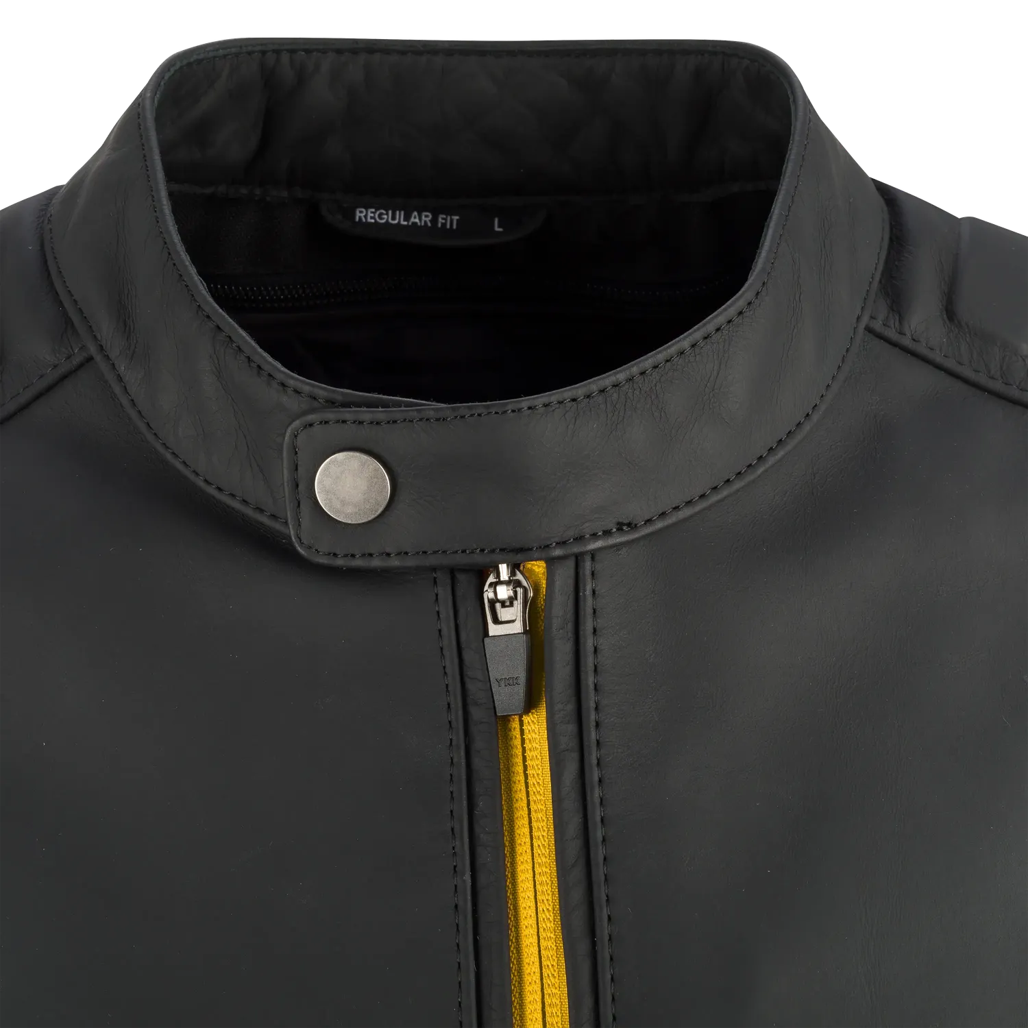Segura Phil giubbotto pelle uomo nero/giallo regular protezioni CE