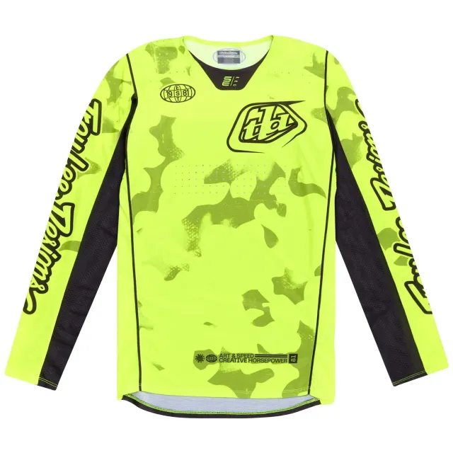 Troy Lee Designs SE Pro Blotted maglia moto gialla