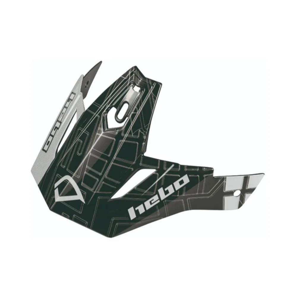 Hebo Zone 4 Patrick visiera casco trial blu bianco nero