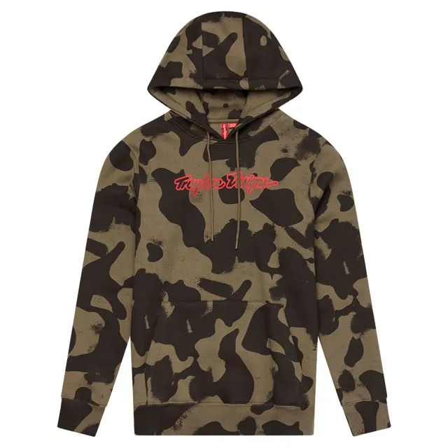 Troy Lee Designs Signature felpa con cappuccio Olive Camo uomo