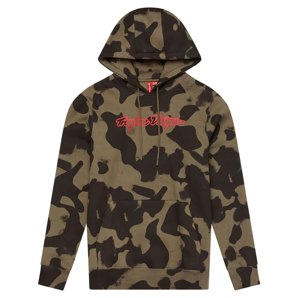 Troy Lee Designs Signature felpa con cappuccio Olive Camo uomo