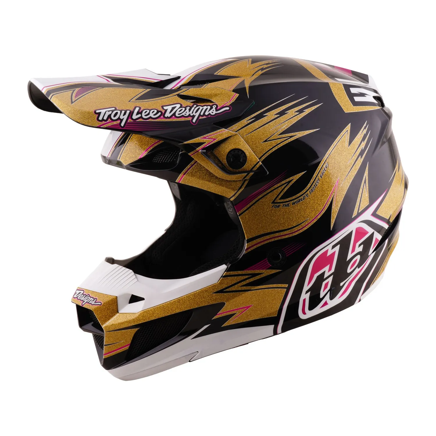 Troy Lee Designs SE5 MIPS Cyclops casco moto oro nero