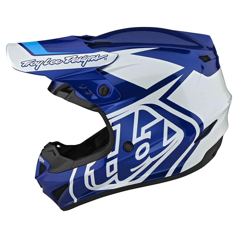 Troy Lee Designs GP Overload casco moto blu bianco