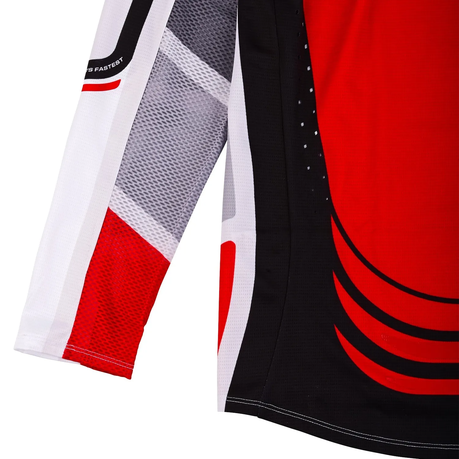 Troy Lee Designs SE Pro Wavez maglia moto off-white rossa