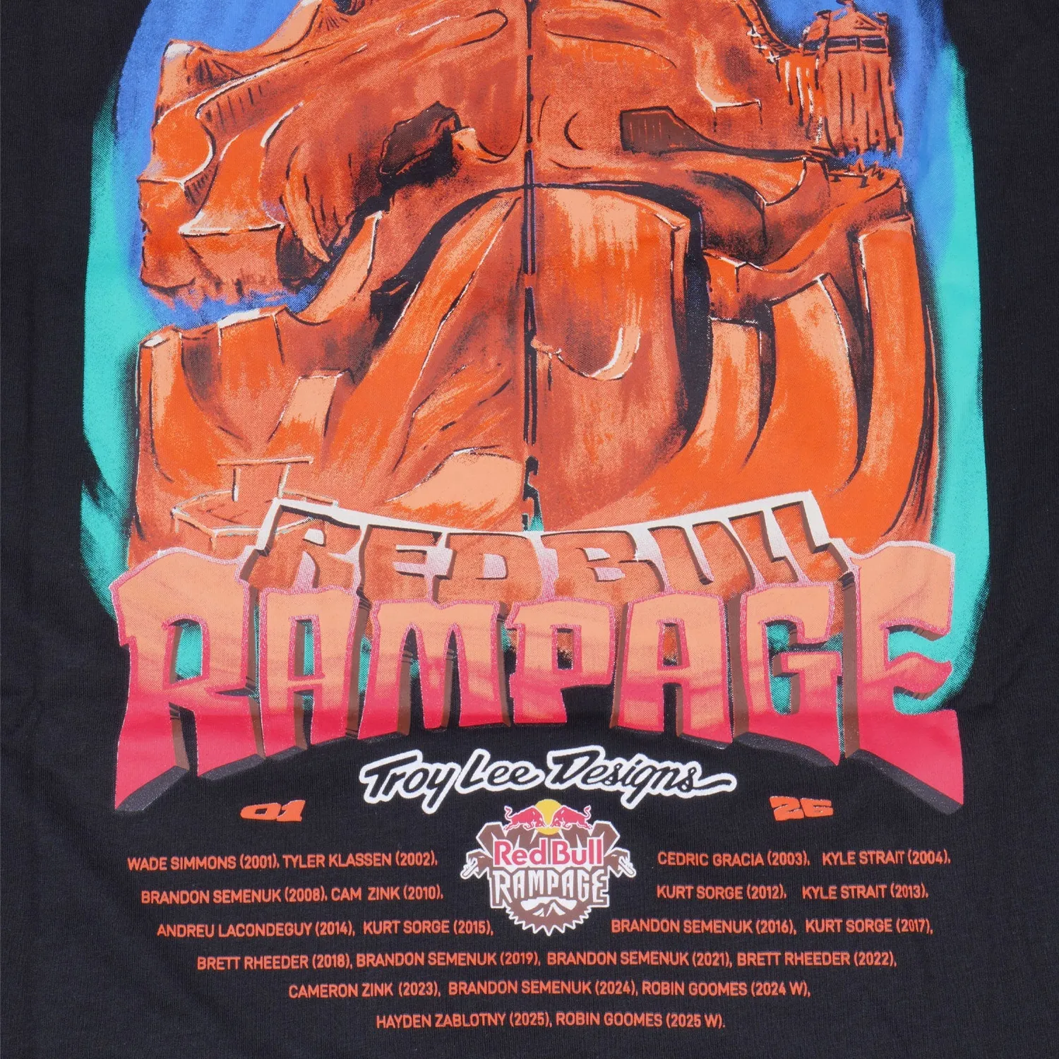 Troy Lee Designs Rampage Dreamland t-shirt manica lunga nera