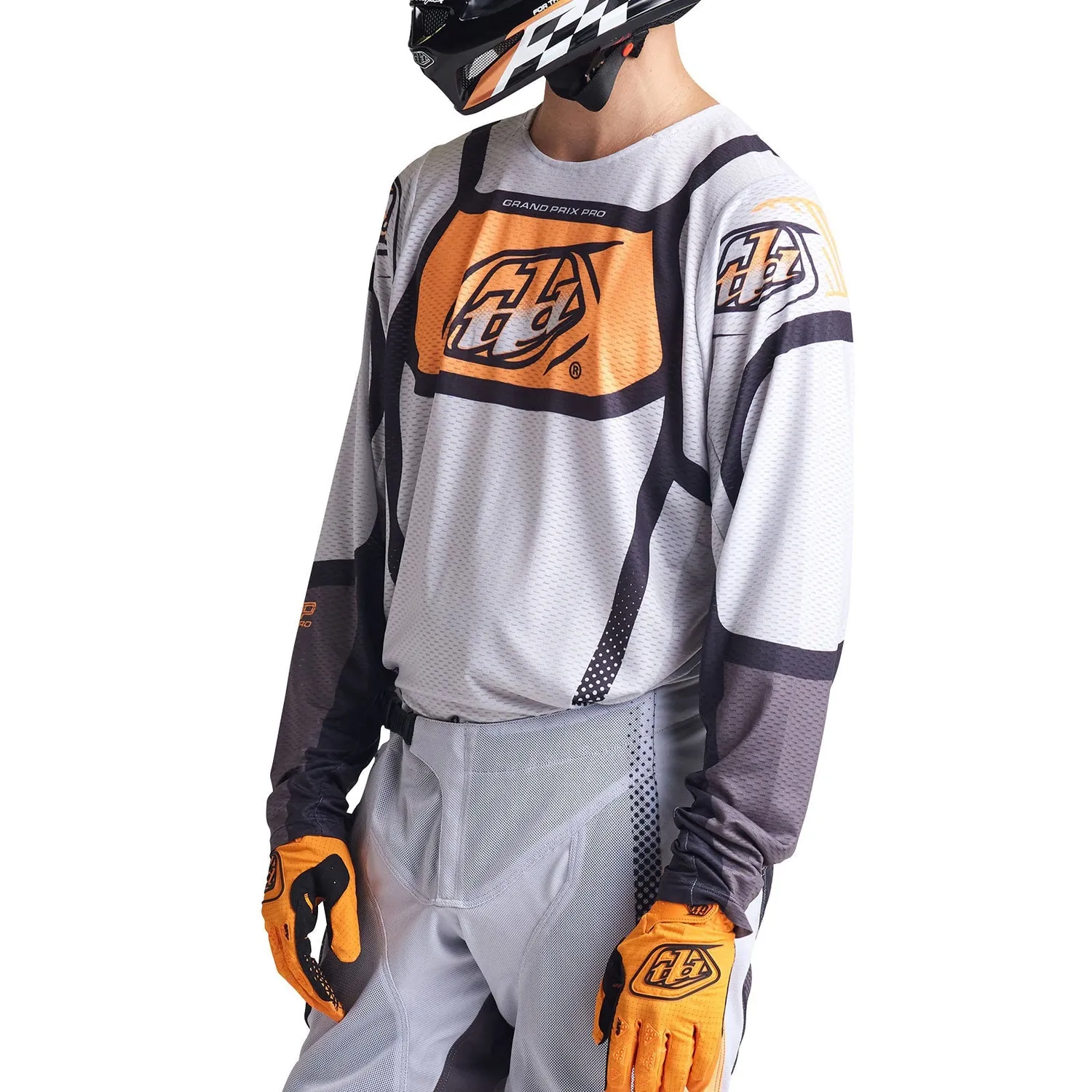 Troy Lee Designs GP Pro Air Maglia Cross Grey Neo Orange