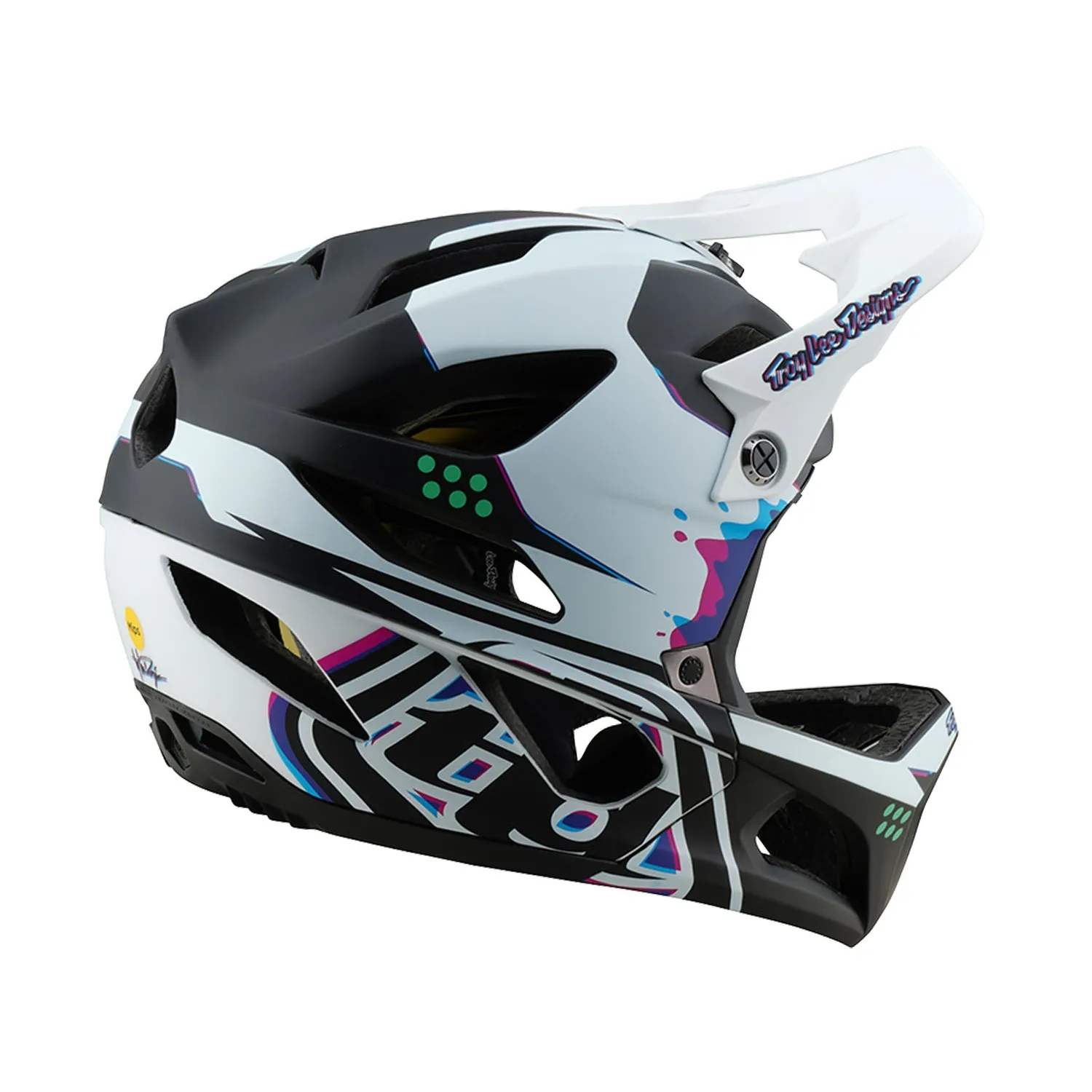 Troy Lee Designs Stage MIPS casco integrale bici bianco