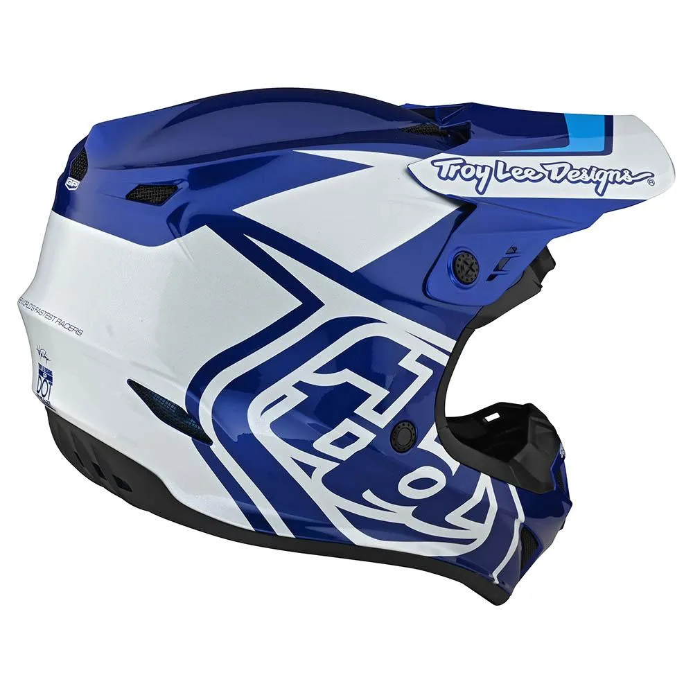 Troy Lee Designs GP Overload casco moto blu bianco