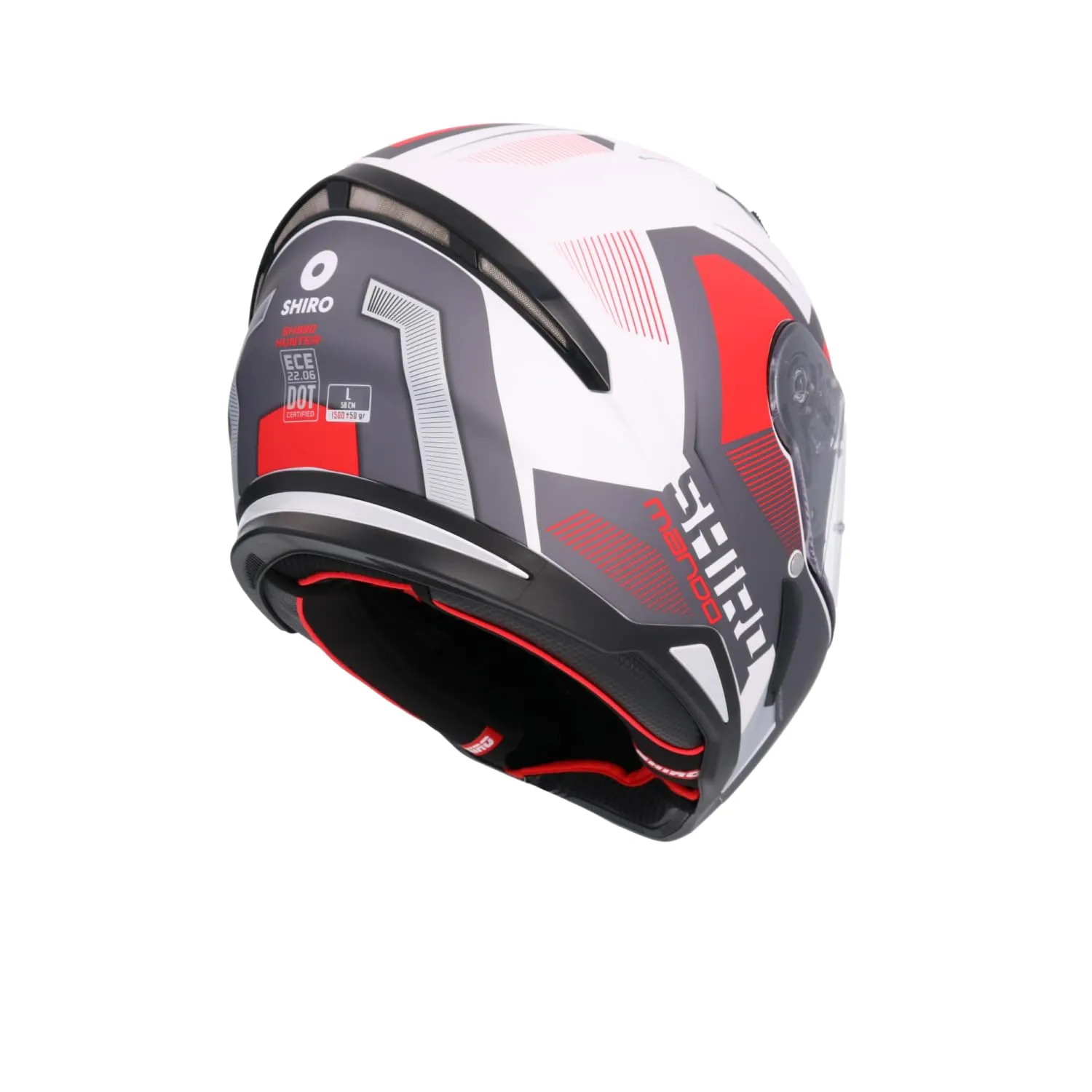 Bi Esse Cool Rider Bianco-Rosso casco integrale S