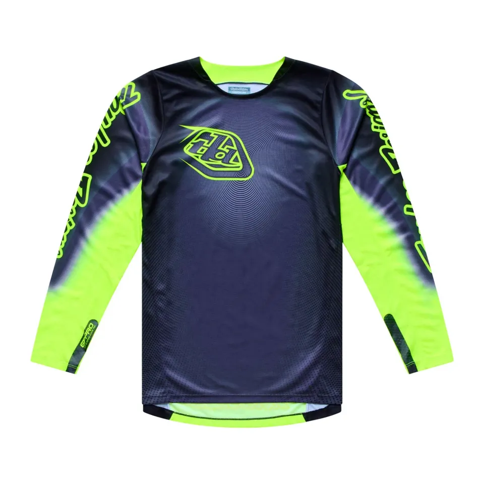 Troy Lee Designs GP Pro Imprint maglia moto grigio giallo XL