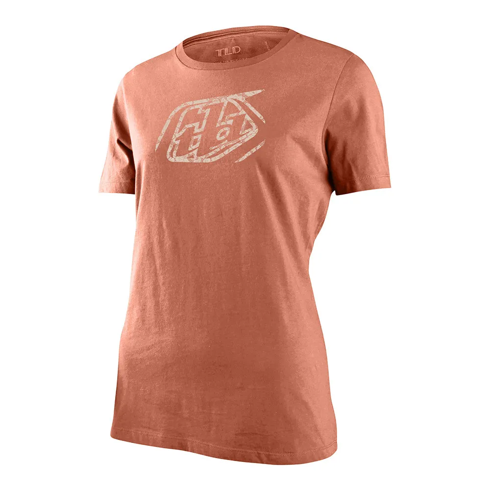 Troy Lee Designs Badge t-shirt donna cropped terracotta