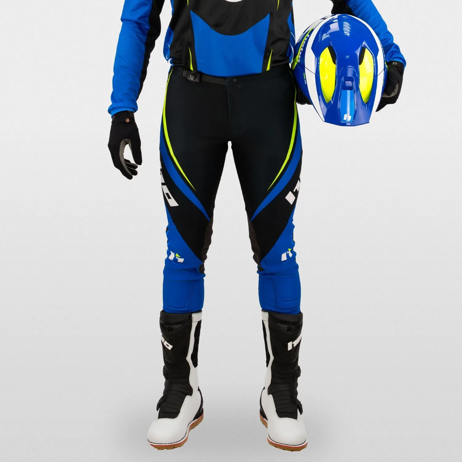 Hebo Pro Trial Classic pantaloni trial blu con ginocchiere