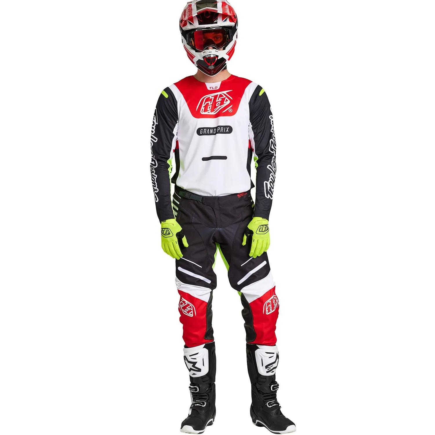 Troy Lee Designs GP Pro Jersey Blends maglia moto Bianco Rosso elasticizzata