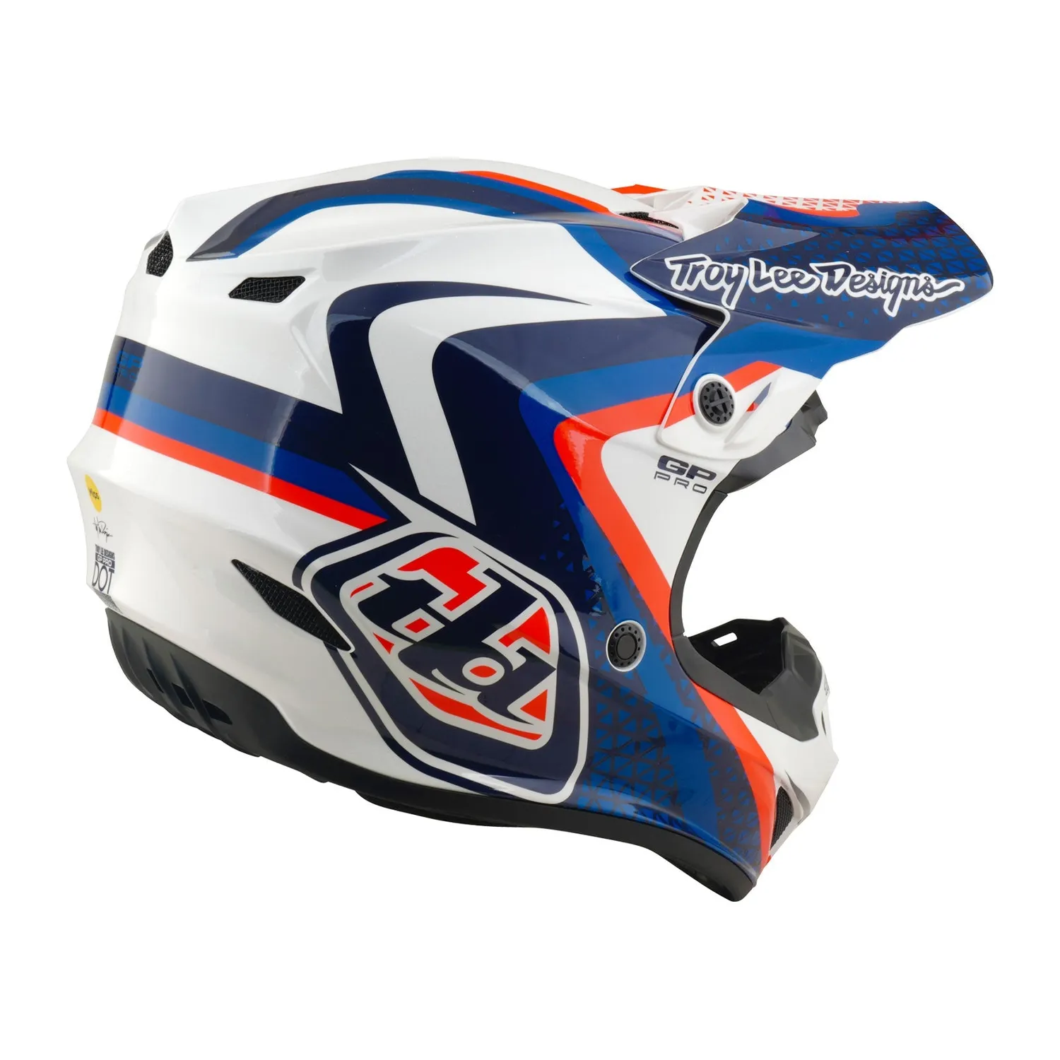 Troy Lee Designs GP Pro casco moto bianco blu