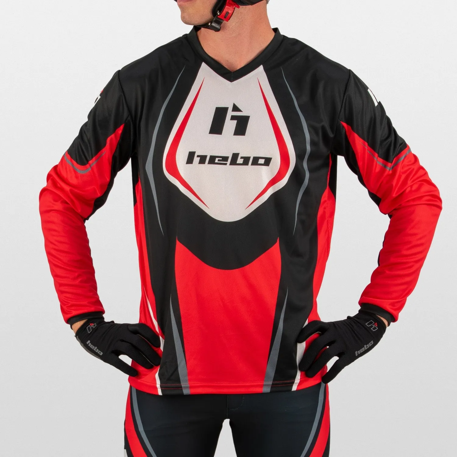Hebo Pro Trial Classic maglia trial rossa traspirante