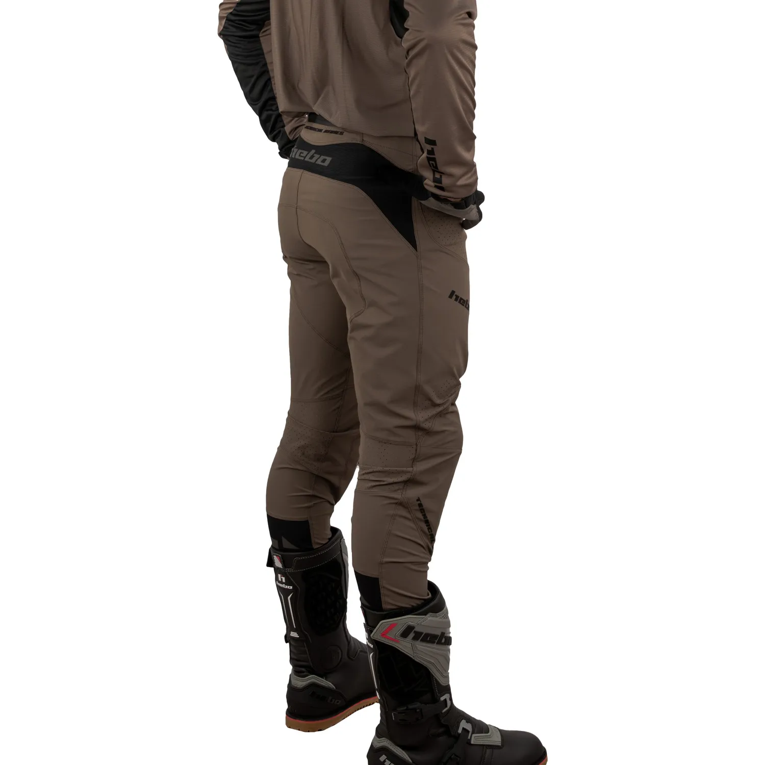 Hebo Tech HE3250M pantaloni trial marroni protettivi