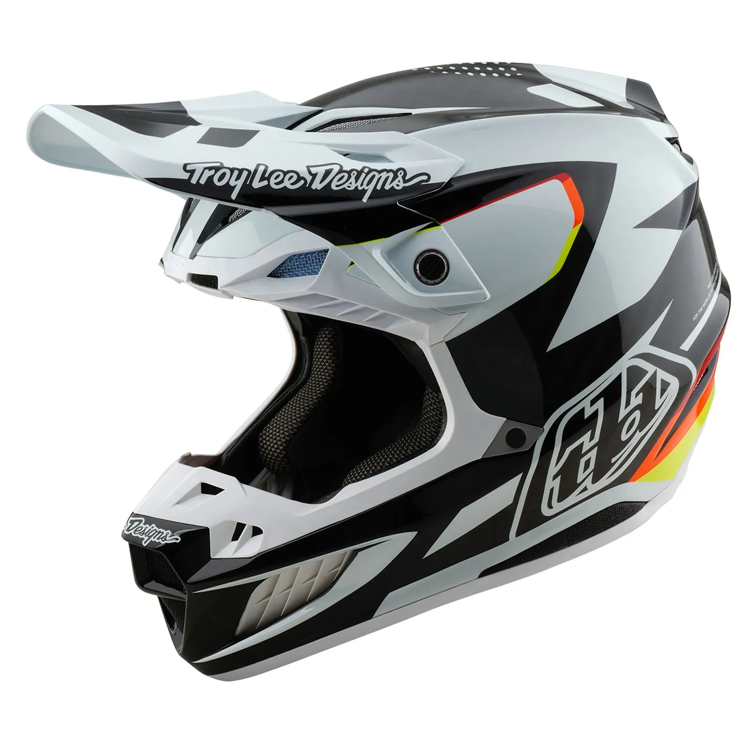 Troy Lee Designs SE5 Carbon casco moto Optic Black carbonio