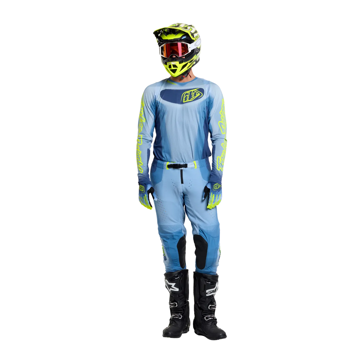 Troy Lee Designs SE Pro Pant Illusion pantaloni cross slate giallo