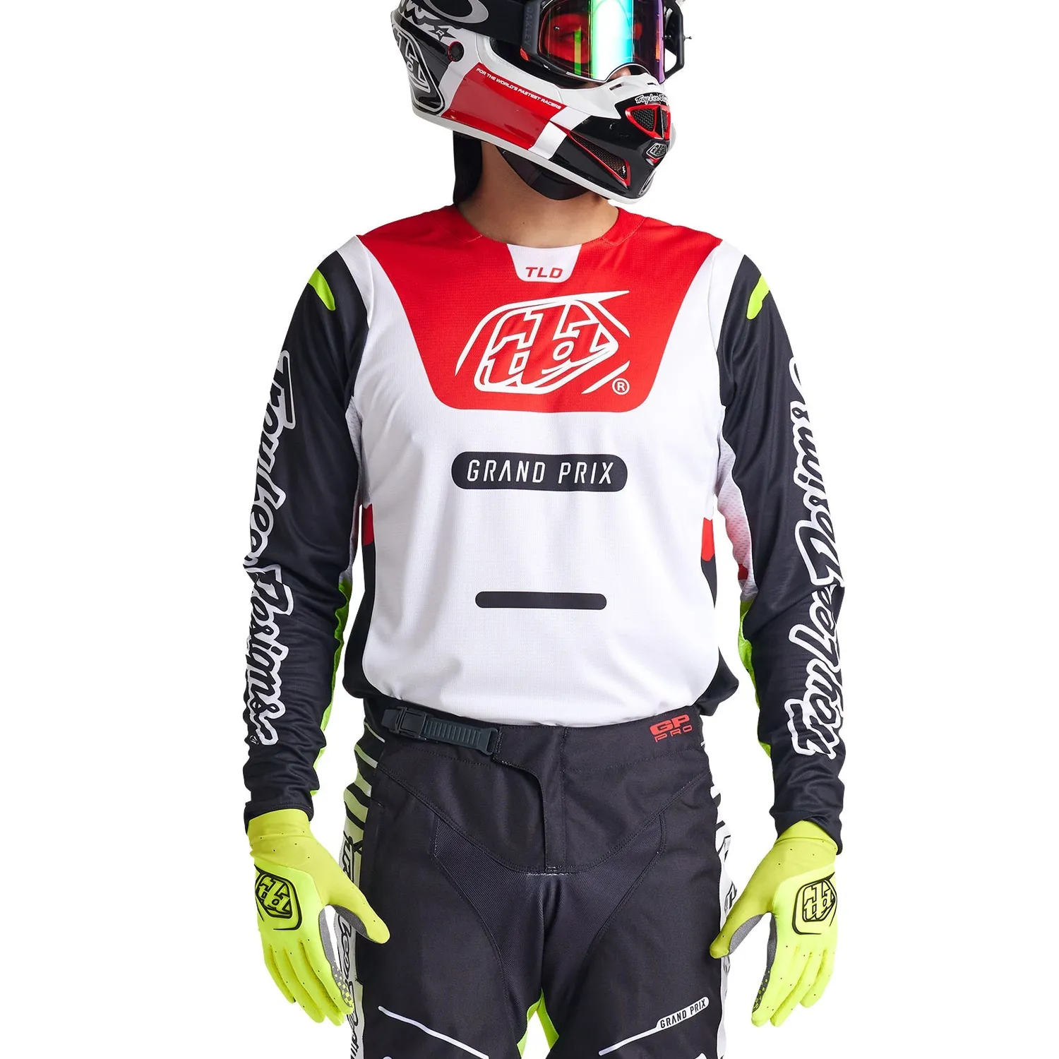 Troy Lee Designs GP Pro Jersey Blends maglia moto Bianco Rosso elasticizzata