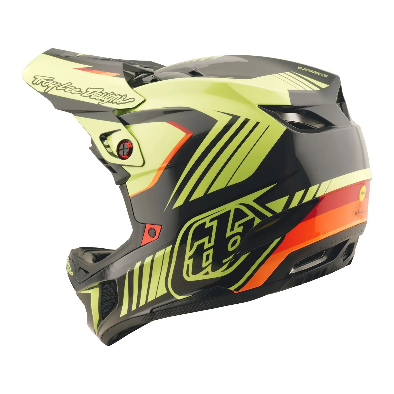 Troy Lee Designs D4 Polyacrylite casco bici Black Yellow MIPS